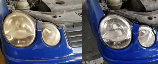 汽車車燈翻新修復工具，處理后的大燈就是這么養眼